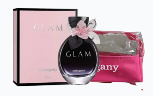  FRAGRÂNCIA GLAM 100ML+ NECESSAIRE ROSA TRANSPARENTE(PROMO) 37%